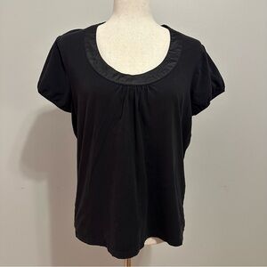 Rafaella Black Short Sleeve Blouse